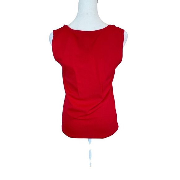 Sleeveless Summer Red Lightweight Tank Blouse Sz S - Picture 2 of 9